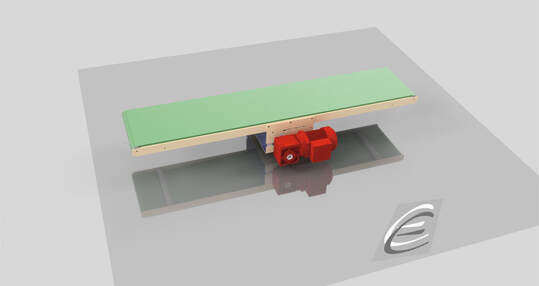 Bandtransporteur met Middenaandrijving