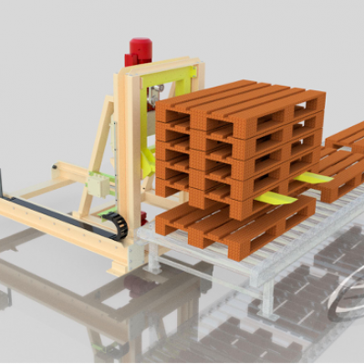 Palletdispenser dwars