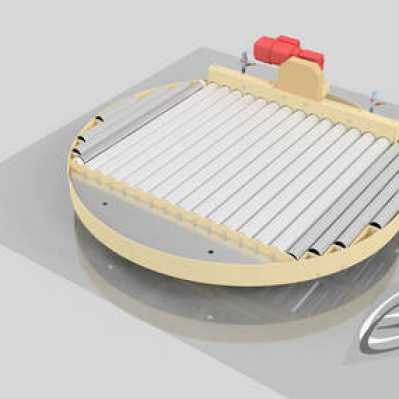 Rollenbaan voor draaitafel